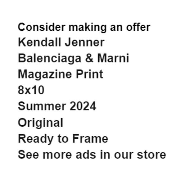 Kendall Jenner in Balenciaga Marni Magazine Print Summer 2024 Frame Ready - Picture 2 of 4